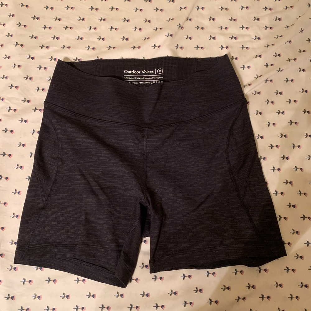 outdoor voices black biker shorts